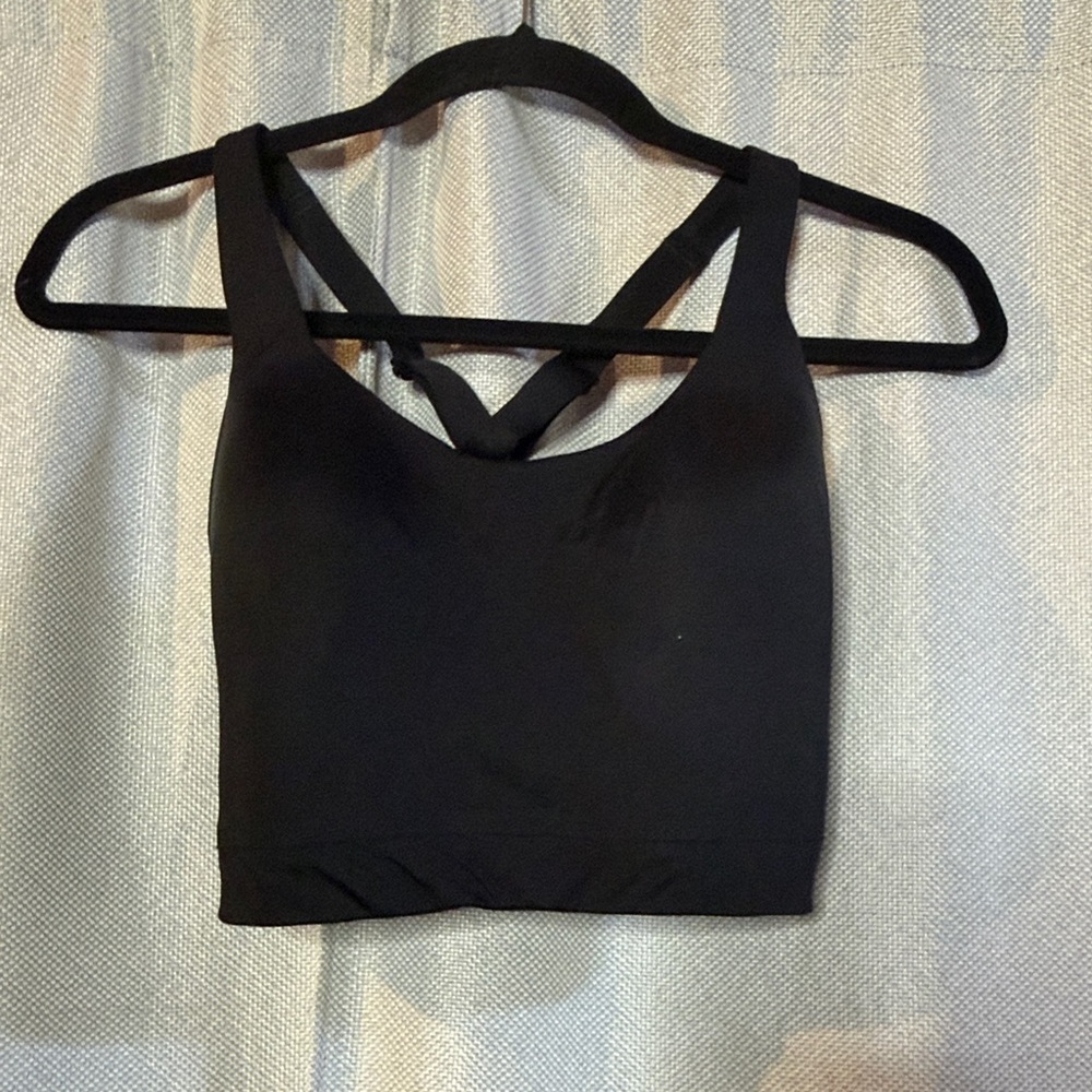 Athleta High Impact Sports Bra Black 32G Adjustable Racerback